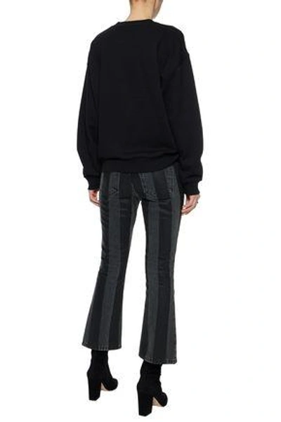 Shop Alexander Wang T Cotton-blend Jersey Sweatshirt In Black