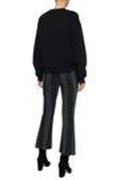 Shop Alexander Wang T Cotton-blend Jersey Sweatshirt In Black