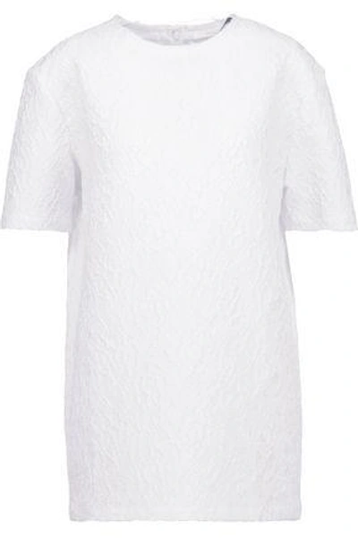 Shop Givenchy Textured-satin Top In White