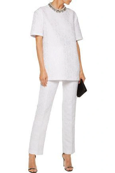 Shop Givenchy Textured-satin Top In White