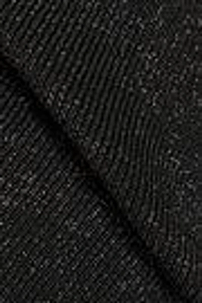Shop Cushnie Et Ochs Woman Metallic Stretch-jersey Bodysuit Black