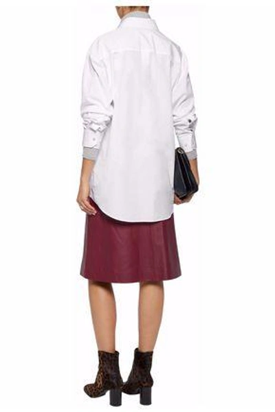 Shop Maison Margiela Woman Cotton-poplin Shirt White
