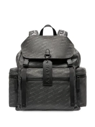 Shop Bally Crew Logo Backpack In Black Multi