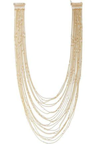 Shop Rosantica Woman Iliade Gold-tone Freshwater Pearl Necklace Gold