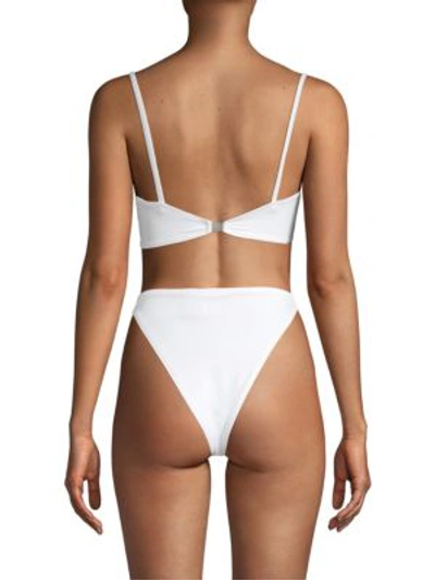 Shop Norma Kamali Underwire Bra Bikini Top In White