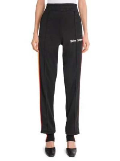 Shop Palm Angels Rainbow Track Pants In Black