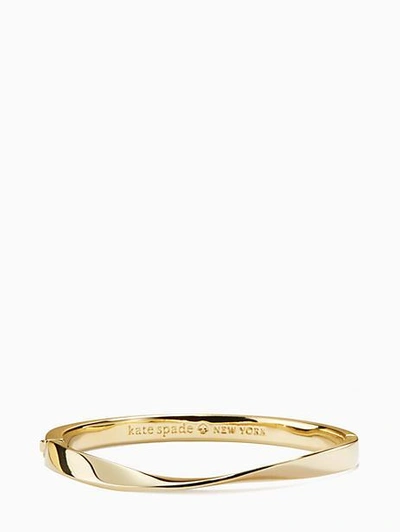 Shop Kate Spade Do The Twist Hinged Bangle In Gold