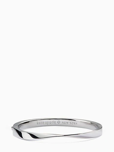 Shop Kate Spade Do The Twist Hinged Bangle In Silver