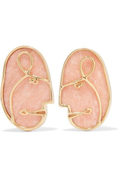 Shop Paola Vilas Laurens Gold-plated Amazonite Earrings