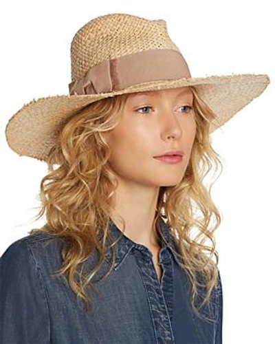 Shop August Hat Company Bow Detail Fedora In Natural