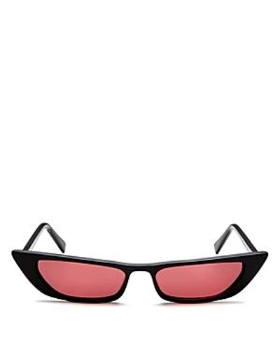 Shop Kendall + Kylie Kendall And Kylie Women's Vivian Extreme Cat Eye Sunglasses, 50mm In Black/sherry