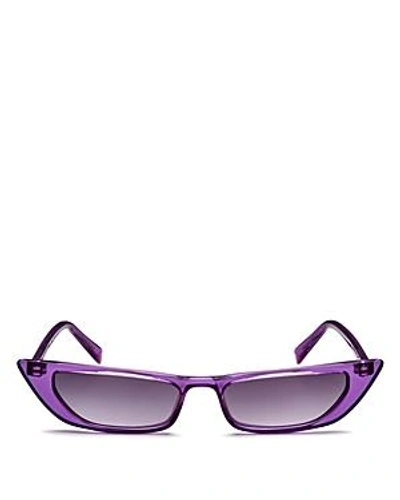 Shop Kendall + Kylie Kendall And Kylie Women's Vivian Extreme Cat Eye Sunglasses, 50mm In Purple/smoke