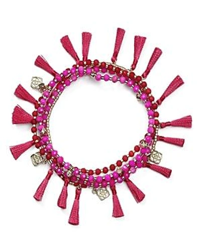 Shop Kendra Scott Julie Tasseled Bracelet In Pink