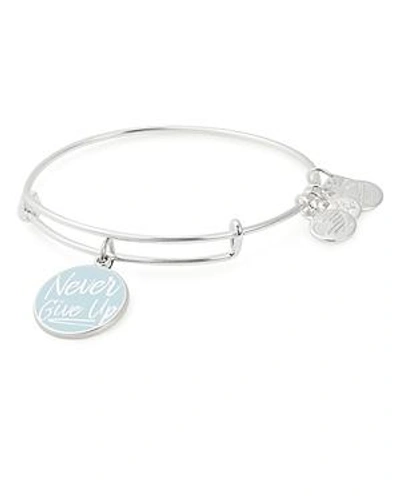 Shop Alex And Ani Never Give Up Expandable Bracelet In Silver