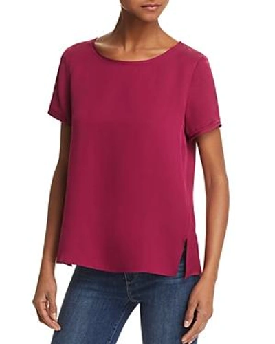 Shop Theory Silk Georgette Box Top In Electric Pink