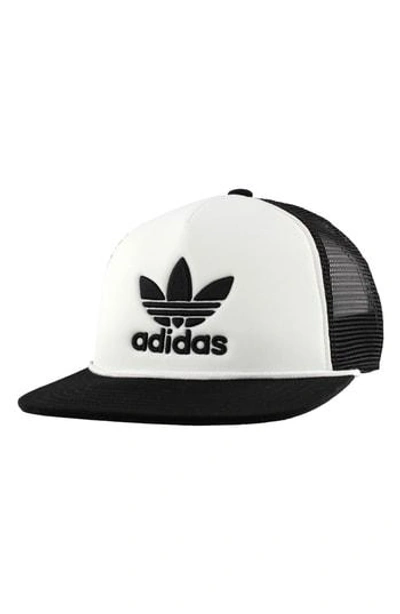 Shop Adidas Originals Trefoil Snapback Baseball Cap - White