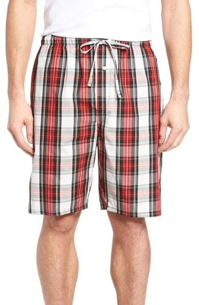 Shop Polo Ralph Lauren Cotton Pajama Shorts In Duke Plaid/ Polo Black