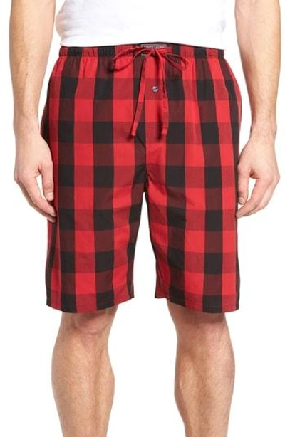 Shop Polo Ralph Lauren Cotton Pajama Shorts In Montana Plaid/ Polo Black