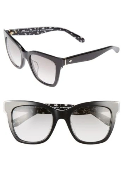 Shop Kate Spade Emmylou 51mm Sunglasses - Black/ Cream/ Transparent