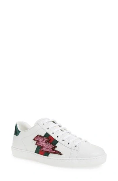 Shop Gucci 'new Ace' Low Top Sneaker In White