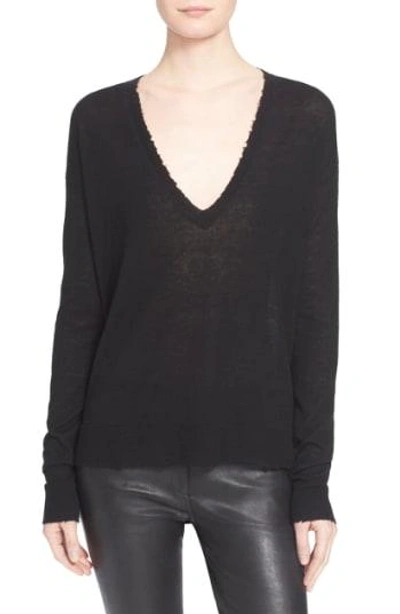 Shop Zadig & Voltaire V-neck Cashmere Sweater In Black