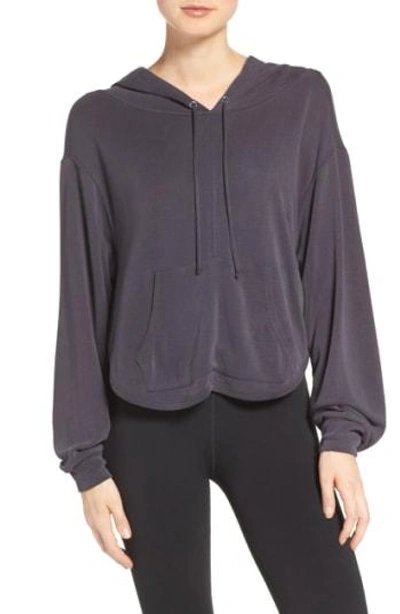 Shop Free People Fp Movement Back Into It Cutout Hoodie In Black