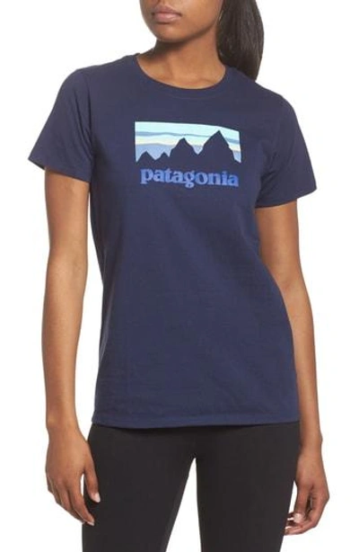 Shop Patagonia Shop Sticker Tee In Classic Navy