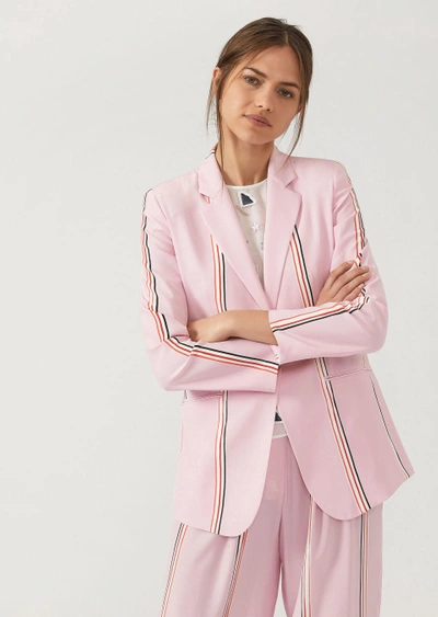 Shop Emporio Armani Fashion Jackets - Item 41809287 In Pink ; Azure