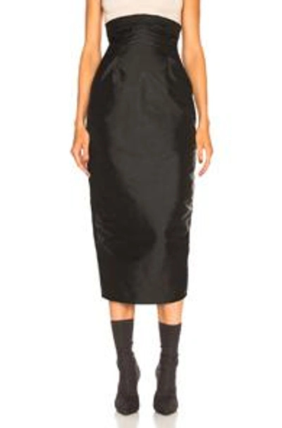 Shop Rick Owens Shirt Dirt Pillar Skirt In Black