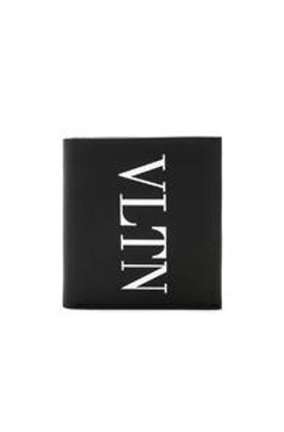 Shop Valentino Vltn Billfold In Black In Black & White