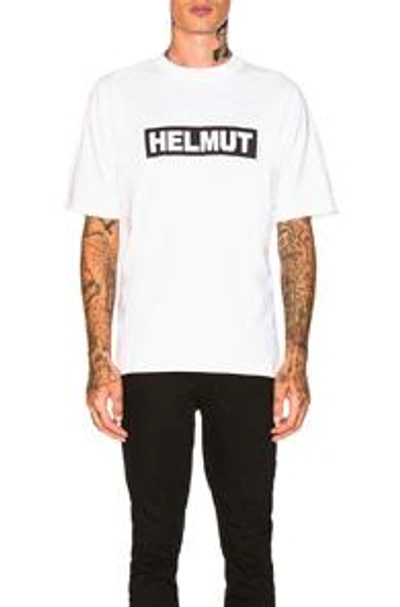 Shop Helmut Lang Logo Tall Tee In White