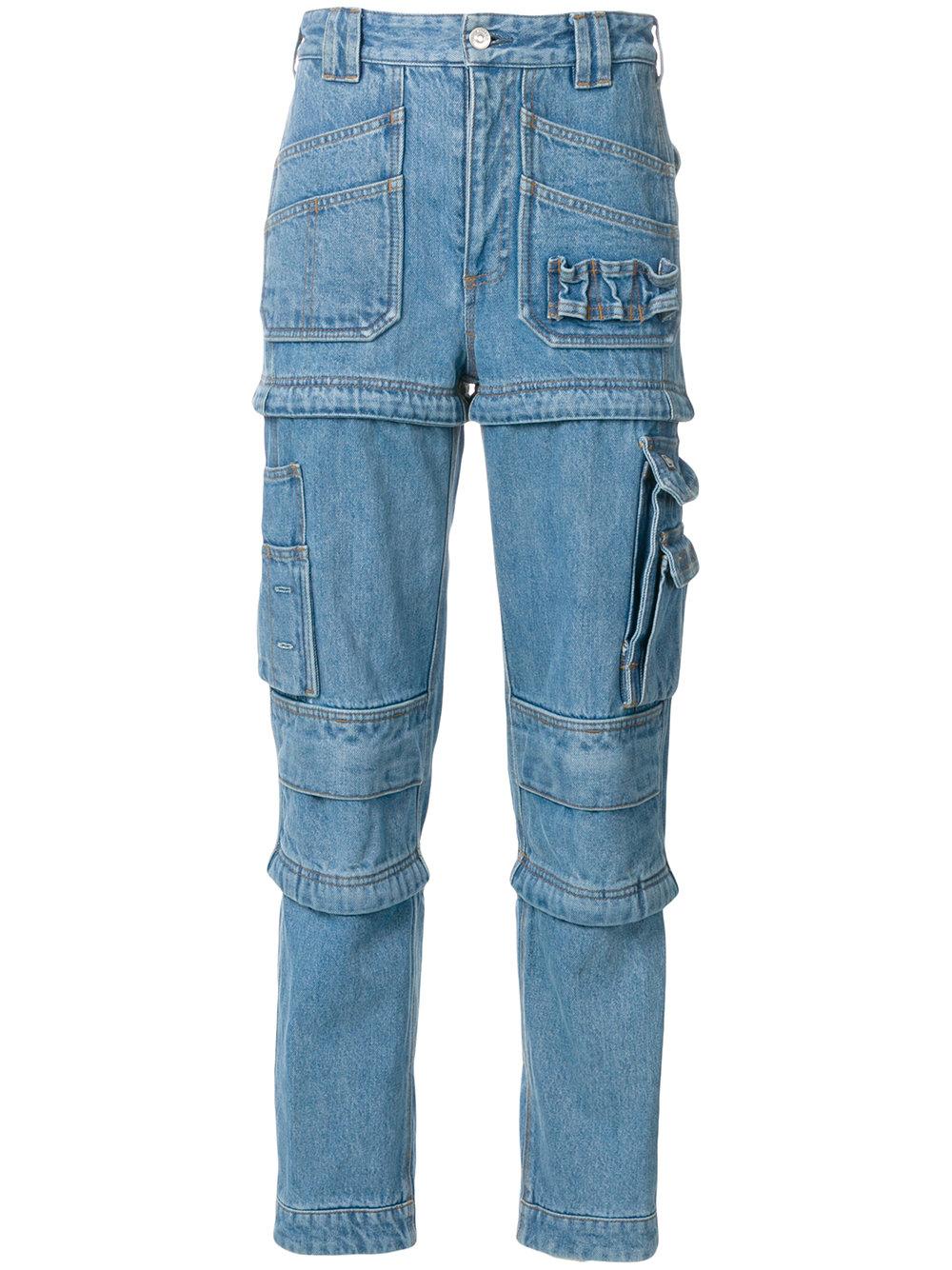rise Straight-leg Jeans In Light Denim 