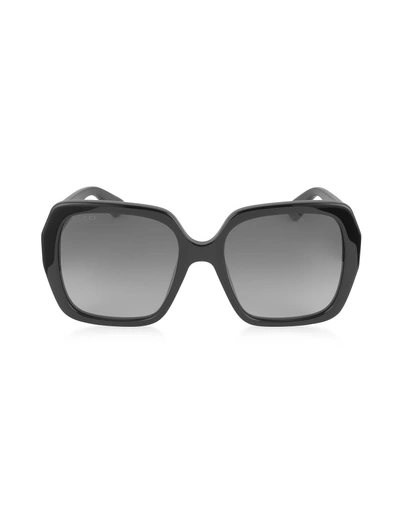 Shop Gucci Gg0053s 001 Black Acetate Square Womens Sunglasses