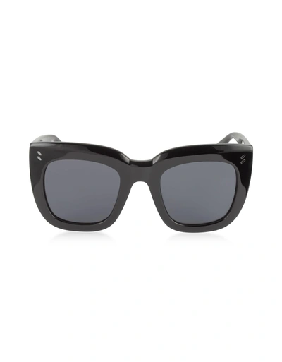 Shop Stella Mccartney Sc0033s Square Cat Eye Acetate Womens Sunglasses In Black - Black