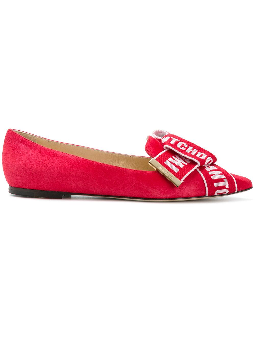 jimmy choo red flats