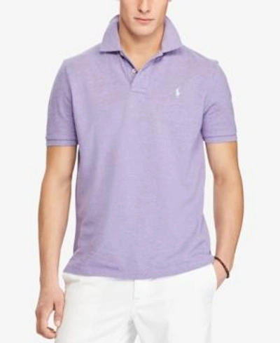 Shop Polo Ralph Lauren Men's Classic-fit Cotton Mesh Polo In New Lilac Heather