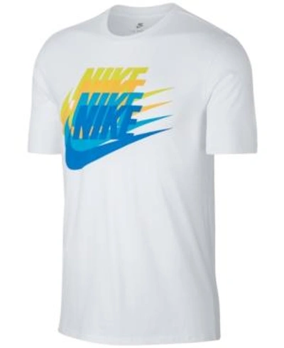 Shop Nike Men's Sportswear Logo T-shirt In White