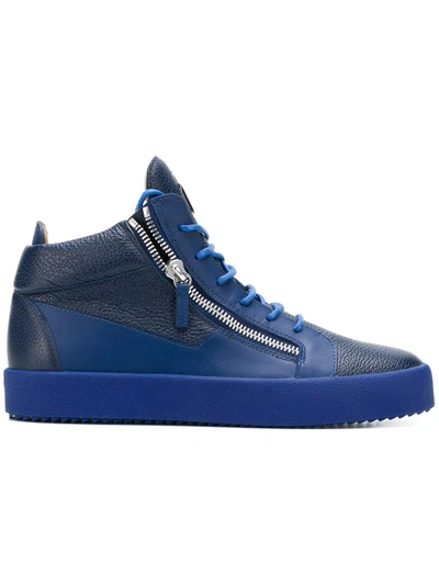 Shop Giuseppe Zanotti Design Keith Hi-top Sneakers - Blue