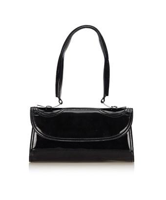 fendi black patent leather bag