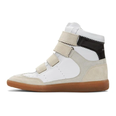 Shop Isabel Marant Off-white Suede Bilsy Wedge Sneakers In 20wh White