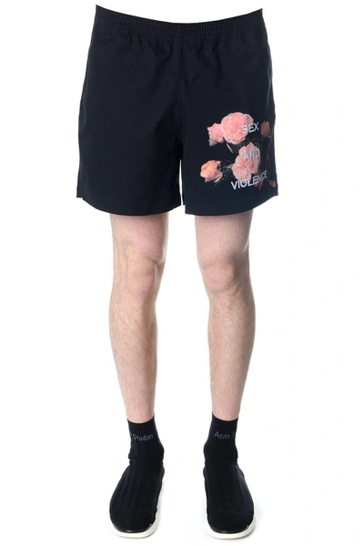 Shop Misbhv Sex Black Cotton Shorts