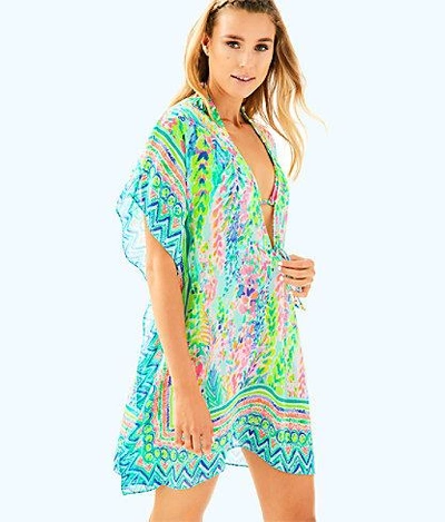 Shop Lilly Pulitzer Womens Gardenia Coverup In Multi Catch The Wave Engineered Swim Cover Up