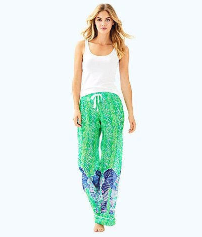 Shop Lilly Pulitzer Womens 33" Pj Pant In Toucan Green Costa Verde Engineered Lolani
