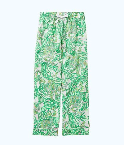 Shop Lilly Pulitzer Printed Pajama Pant - Seeing Pink Elephants In Resort White Seeing Pink Elephants Small