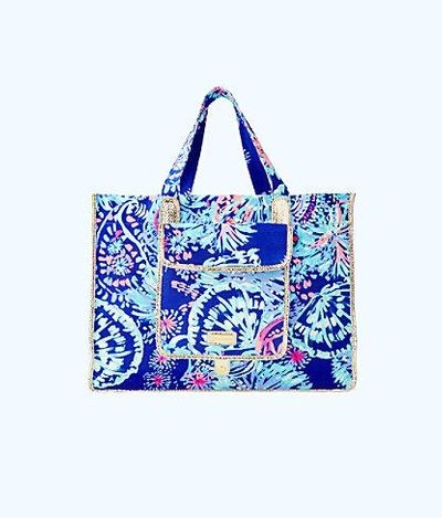 Shop Lilly Pulitzer Sunbathers Foldable Beach Tote Bag In Multi Shady Lady