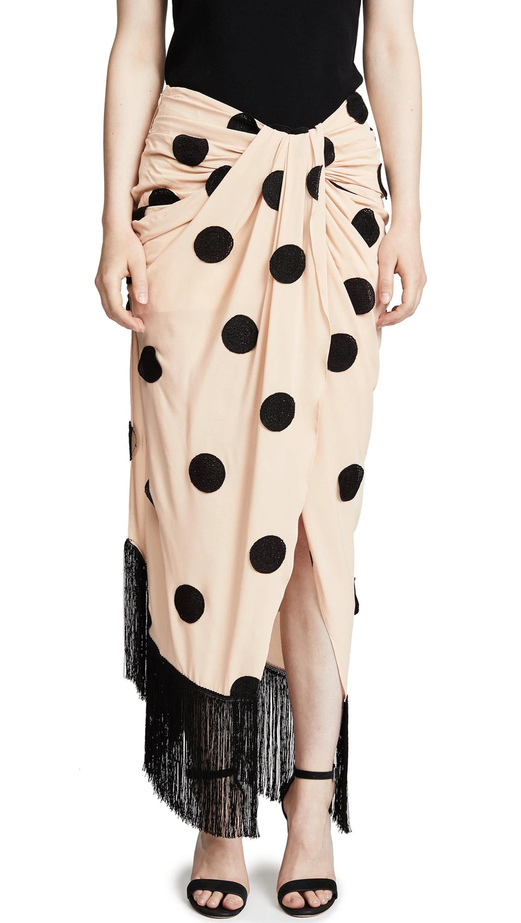 Jacquemus La Jupe Pareo Polka dot Wrap Skirt In Neutrals ModeSens