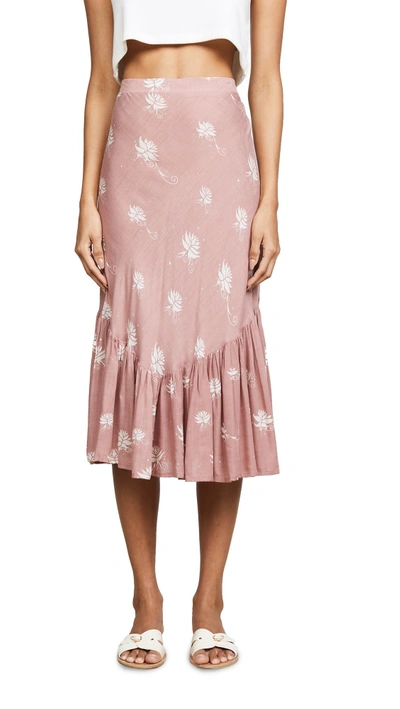 Shop Coolchange Floating Lilly Victoria Skirt In Clay/pearl