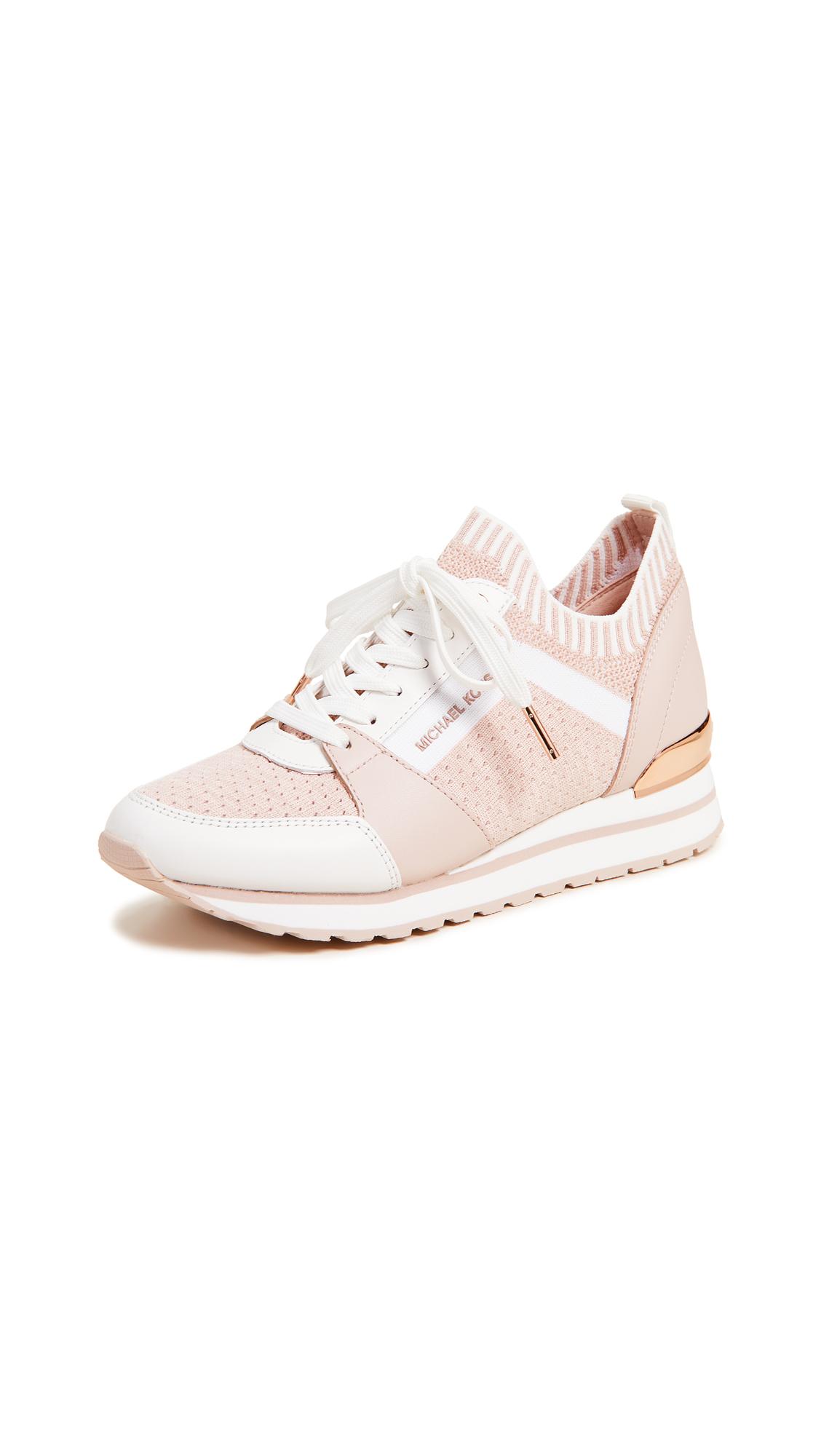 michael kors billie knit trainer pink