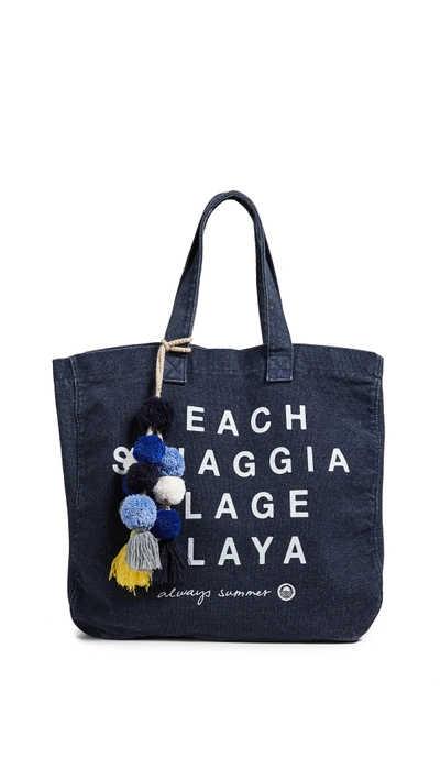 Sundry Plage Tote Bag In Navy ModeSens