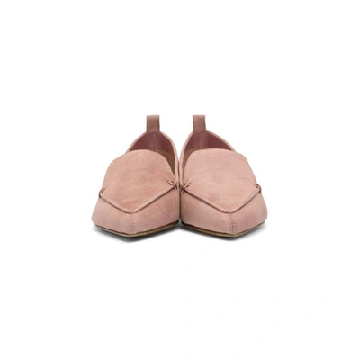 Shop Nicholas Kirkwood Pink Suede Beya Loafers In P33 Dusty Pink